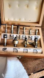 Profielfrezen set in houten kist, Ophalen, Gebruikt, Elektrisch, Bovenfrees
