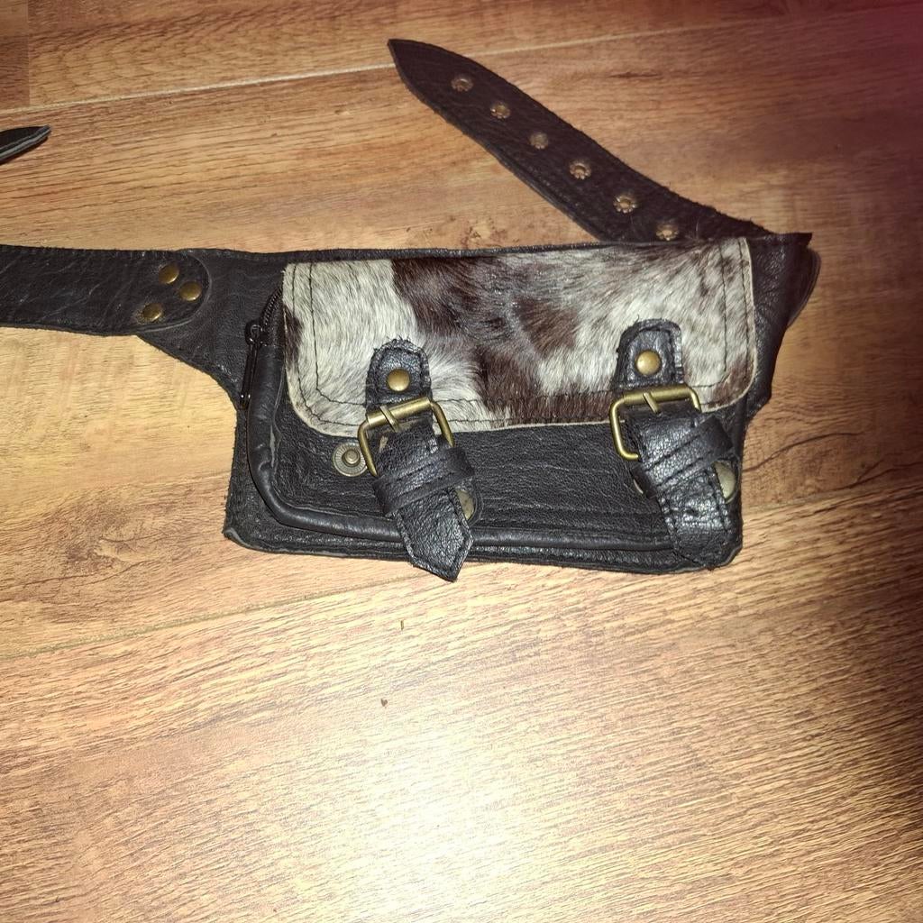 Heuptasje koeienhuid, Ophalen of Verzenden, Zwart