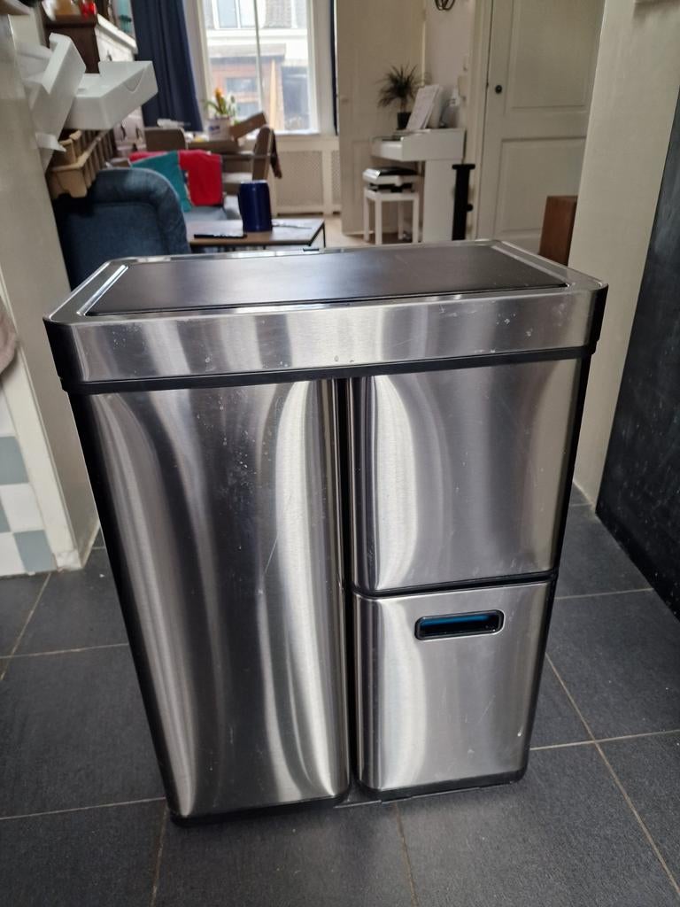 Eko Mirage Sensor Prullenbak 3 vakken - Automatisch, Gebruikt, 50 tot 75 cm, 40 liter of meer, Ophalen of Verzenden