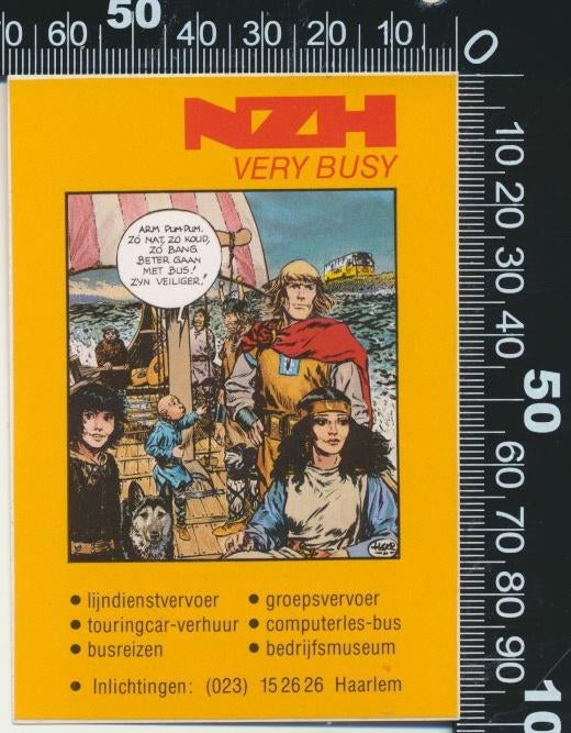 Sticker: NZH - Very busy - Haarlem (3), Ophalen of Verzenden, Zo goed als nieuw, Bedrijf of Vereniging