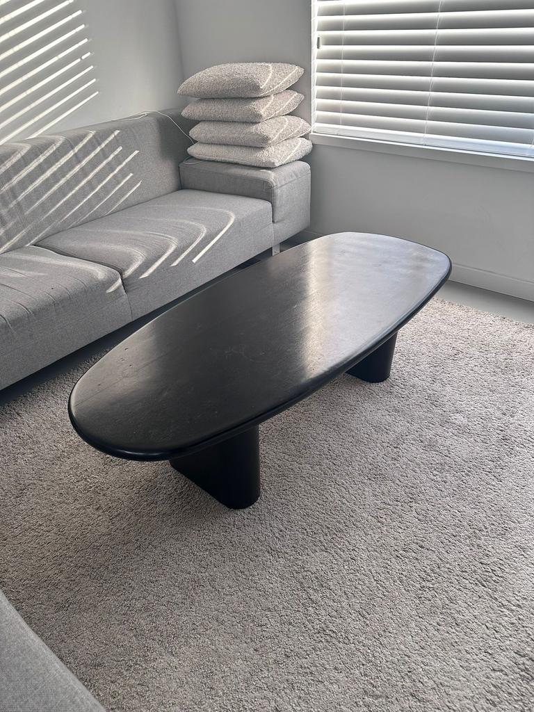 Salontafel zwart loods 5, Huis en Inrichting, Tafels | Salontafels, 100 tot 150 cm, Zo goed als nieuw, Minder dan 50 cm, Rechthoekig