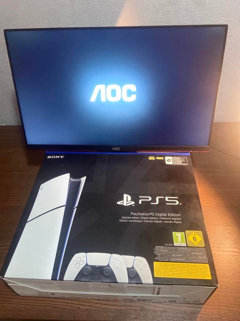 Ps5 met 165 hz monitor, Spelcomputers en Games, Spelcomputers | Sony PlayStation 5, Ophalen of Verzenden, Zo goed als nieuw, Playstation 5 Digital