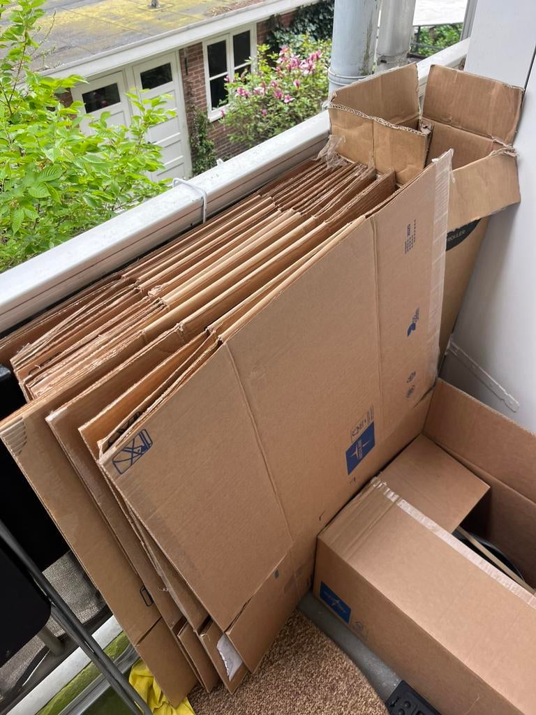 12x stevige dozen voor verhuizen, Ophalen, Zo goed als nieuw, Doos, 35 tot 50 cm