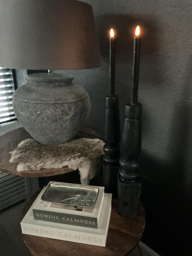 Kaarsenstandaard astandaads Black & Wood, Ophalen of Verzenden, Zo goed als nieuw