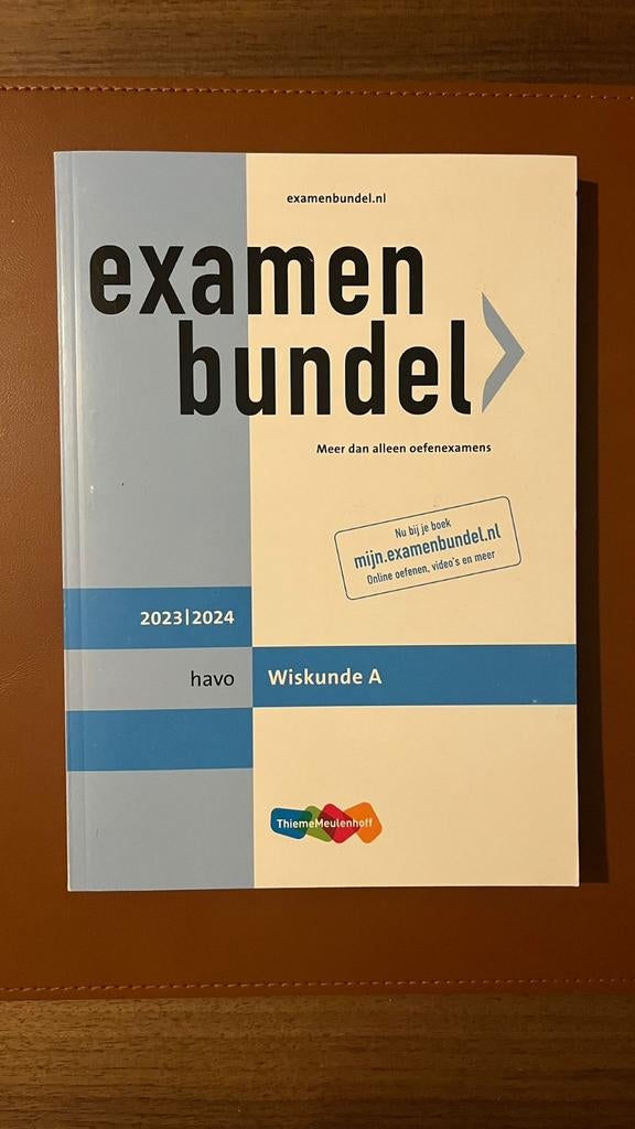 Examenbundel havo Wiskunde A 2023/2024, Boeken, ThiemeMeulenhoff, Zo goed als nieuw, Beta, HBO