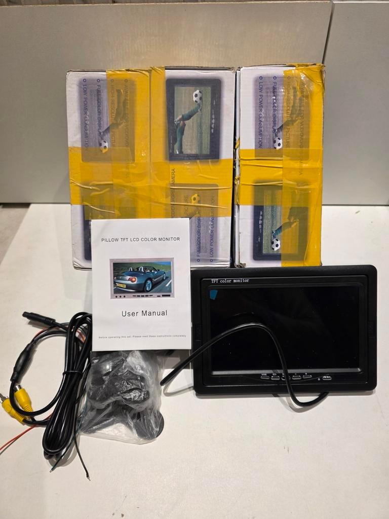 4x 7 inch auto display met inbouwframe - Nieuw in doos, Ophalen of Verzenden