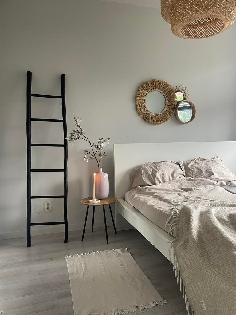 Wit bed IKEA, Ophalen, Tweepersoons, Zo goed als nieuw, 180 cm