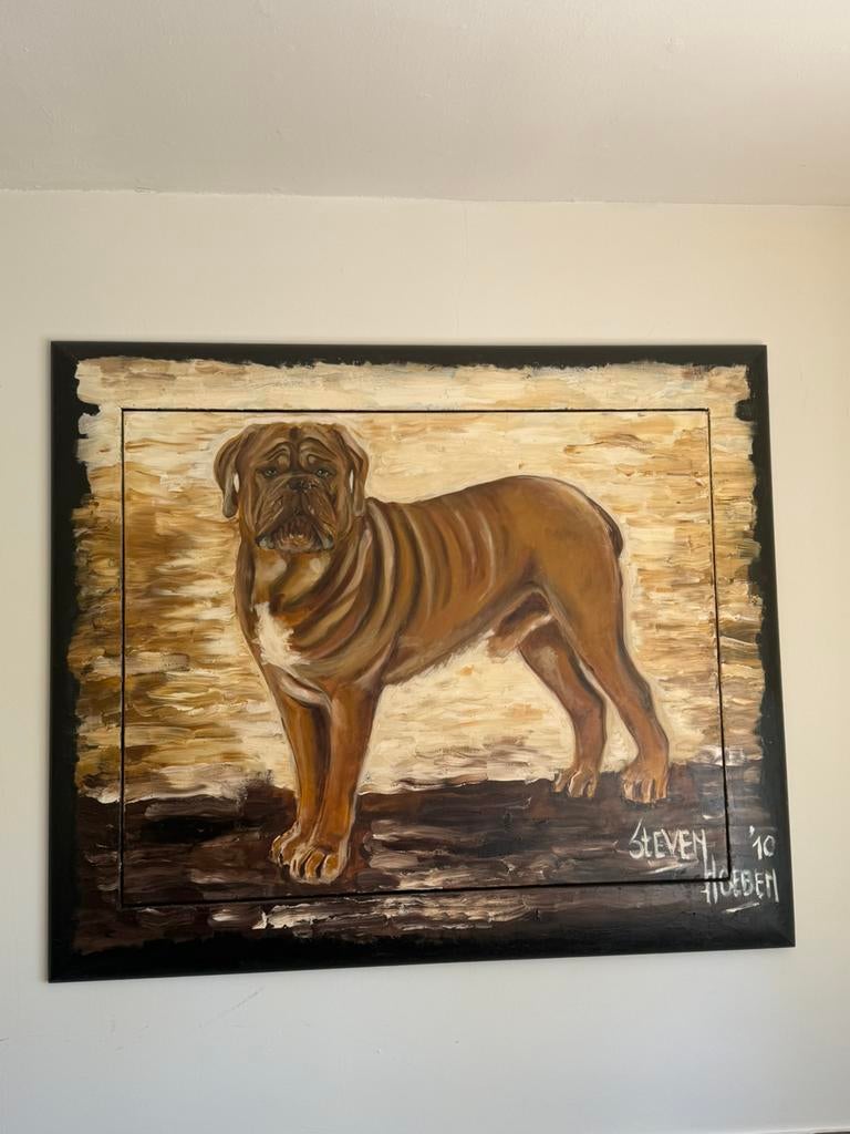 Schilderij Bordeauxdog, Ophalen of Verzenden
