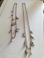2 antieke jasseron ketting met zilveren bedels., Sieraden, Tassen en Uiterlijk, Antieke sieraden, Verzenden, Zilver, Ketting