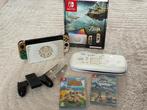 Nintendo Switch OLED Zelda Editie + games, accessoires, doos, Spelcomputers en Games, Met games, Met 2 controllers, Zo goed als nieuw