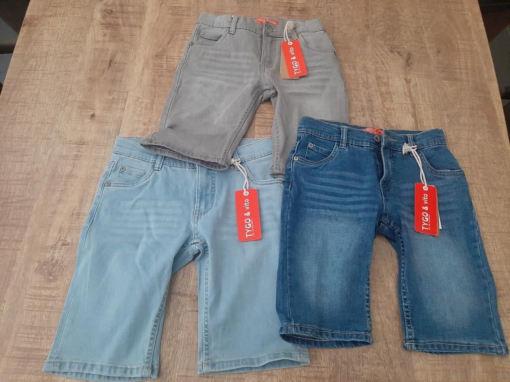 3 nieuwe Tygo&Vito korte broeken / shorts maat 140, Kinderen en Baby's, Kinderkleding | Maat 140, Broek, Ophalen of Verzenden