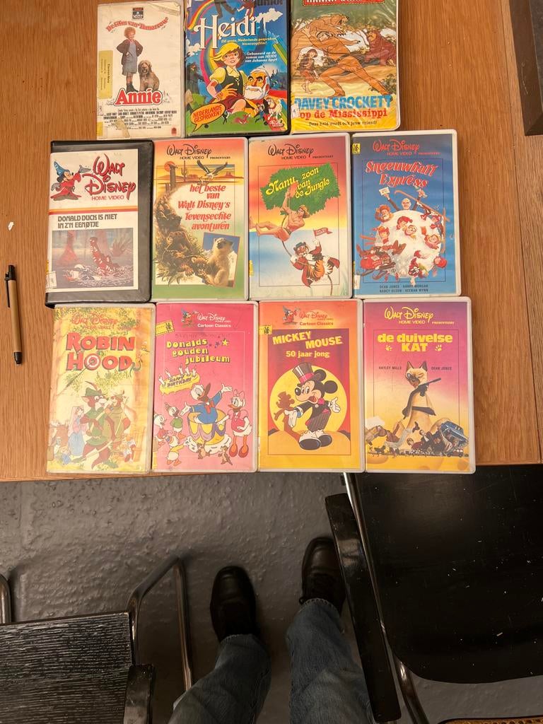 11 VCC videobanden met Walt Disney films - onduidelijke kwal, Cd's en Dvd's, VHS | Film, Gebruikt, Overige genres, Alle leeftijden
