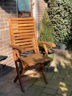 2 Teak houten tuinstoelen, Tuin en Terras, Ophalen of Verzenden, Zo goed als nieuw, Teakhout, Inklapbaar