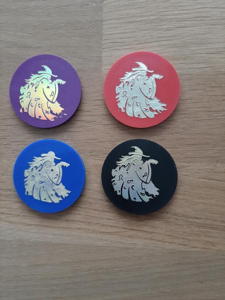 Merlin Magi Caps Flippo's - Set van 4 Verschillende Kleuren, Ophalen of Verzenden, Losse flippo's