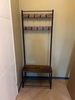 Kapstok met bankje en schoenenrek - Industrieel design, Ophalen of Verzenden, Zo goed als nieuw, Metaal, Staande kapstok
