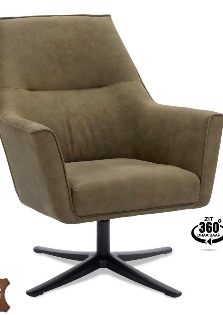 Comfortabele Draaibare Fauteuil - Stijlvol en Praktisch, Huis en Inrichting, Fauteuils, Ophalen, Zo goed als nieuw, Stof, 75 tot 100 cm