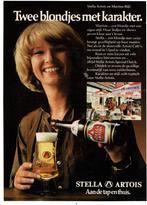 Twee blondjes met karakter.STELLA ARTOIS BIER 1978, Verzenden, Zo goed als nieuw, Overige typen