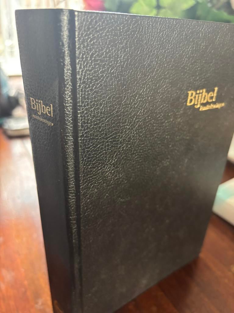 BIJBEL  STATENVERTALING MET KANTTEKENINGEN 22/15cm (foto’s, Ophalen of Verzenden, Zo goed als nieuw, Christendom | Protestants