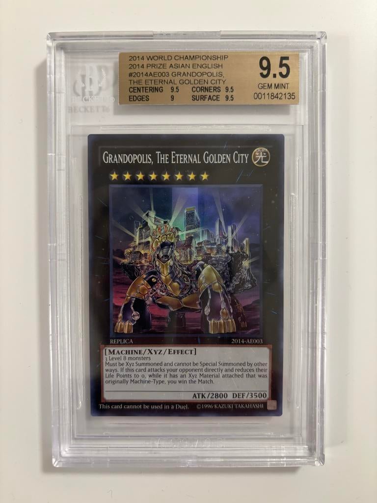 Grandopolis prize card yugioh - ook te ruil tegen Pokemon, Ophalen of Verzenden, Zo goed als nieuw, Losse kaart, Foil