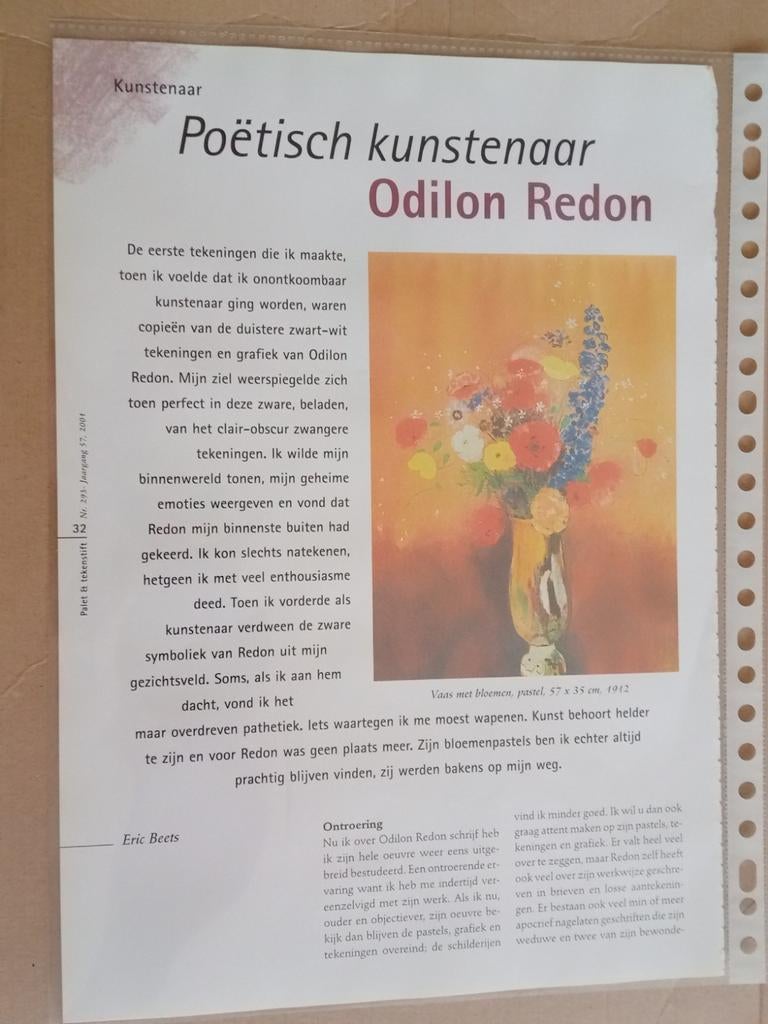 Odilon Redon artikel, Ophalen of Verzenden, 1940 tot 1960, Tijdschrift
