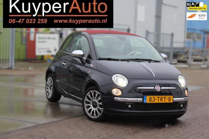 Fiat 500 C 0.9 TwinAir Lounge AUTOMAAT CABRIO LEDER PARKEERS, Auto's, Fiat, Bedrijf, Te koop, 500C, ABS, Airbags, Airconditioning