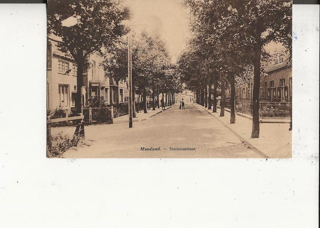 Maasland Stationsstraat Ermelo-Veldwijk 26-8-1943, Ophalen of Verzenden, 1940 tot 1960, Gelopen, Zuid-Holland