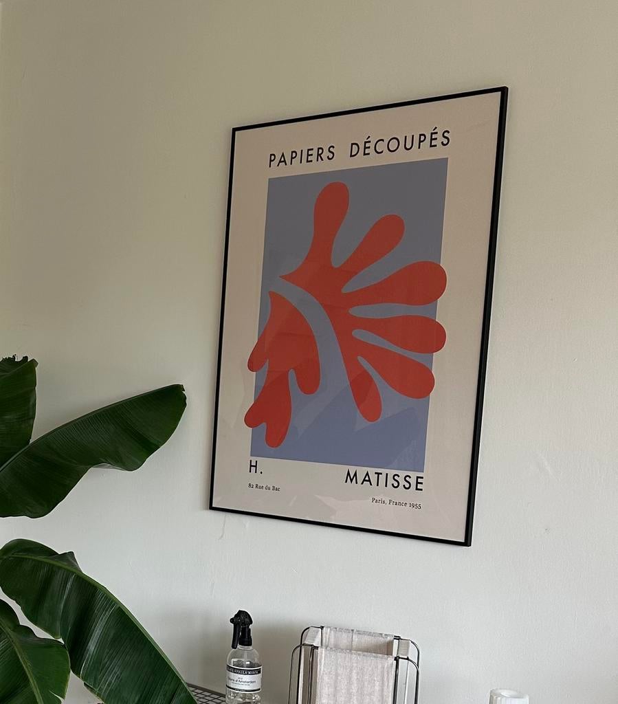 Poster in lijst 70x100 cm Matisse, Ophalen, Zo goed als nieuw, Kunststof, Minder dan 50 cm