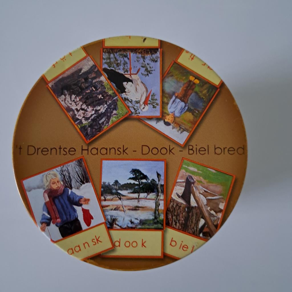 Te koop: Nostalgische verpakkingsblik uit Drente., Ophalen, Gebruikt, Koek(jes)