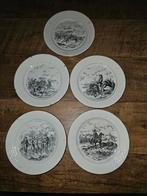 5 Petrus Regout Boeren op Stand Borden, Ophalen of Verzenden