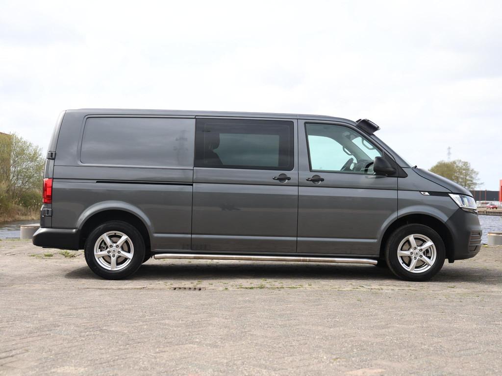 Volkswagen Transporter 2.0 TDI 110PK L2 Dubbele cabine | Nav, Auto's, Voorwielaandrijving, Stof, Gebruikt, 4 cilinders