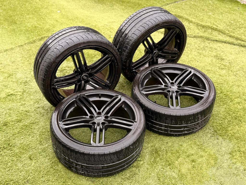 Dikke 20 inch Audi Design Breedset–5x112–ET30–Michelin 5-6mm, Auto-onderdelen, Banden en Velgen, Ophalen, Gebruikt, 265 mm, Banden en Velgen