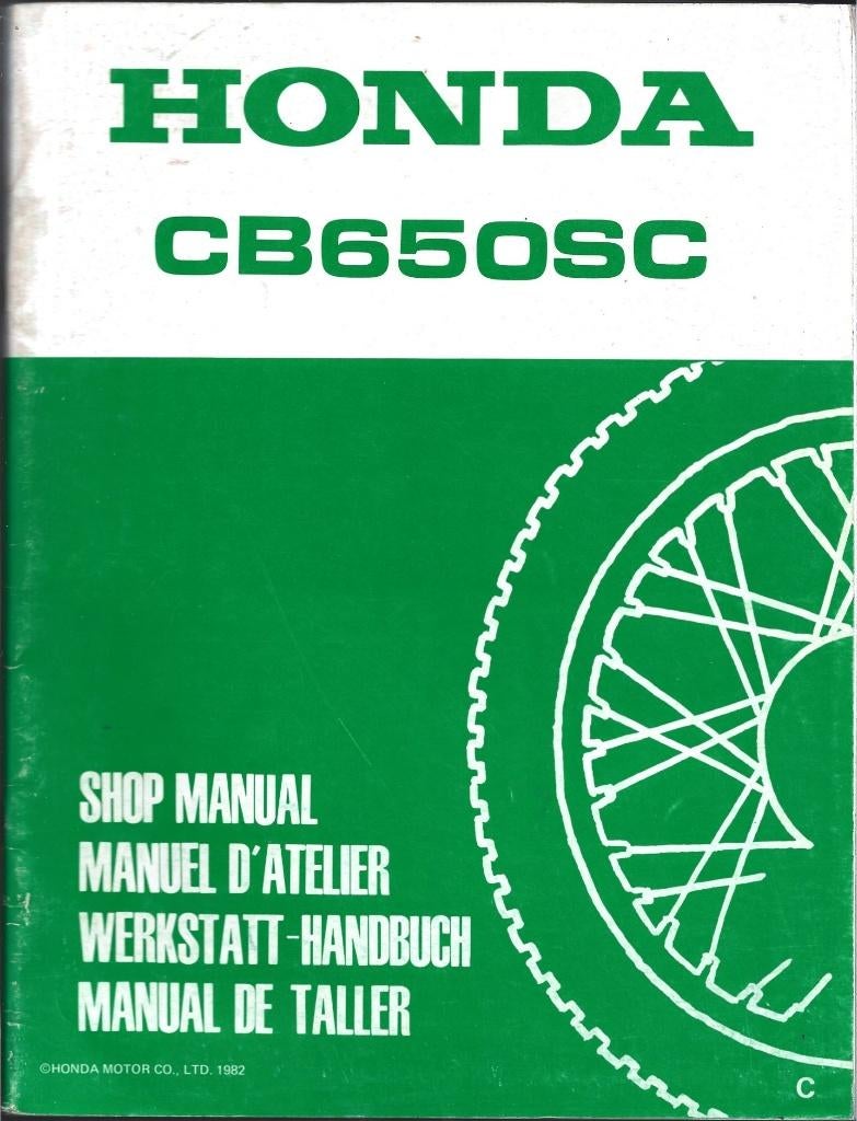 Honda CB650 SC Addendum shop manual 1982, Motoren, Handleidingen en Instructieboekjes, Ophalen of Verzenden, Honda