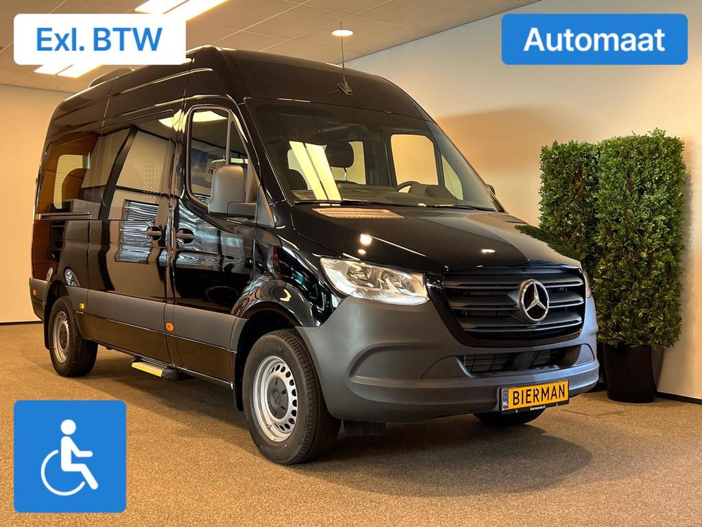 Mercedes Sprinter L2H2 Rolstoelbus Groepsvervoer 9-pers., Auto's, Bestelauto's, Stof, Gebruikt, Zwart, 2000 kg