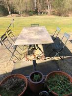 5 Franse Bistro inklapbare stoeltjes, Tuin en Terras, Tuinsets en Loungesets, Ophalen, 5 zitplaatsen, Gebruikt, Stoel