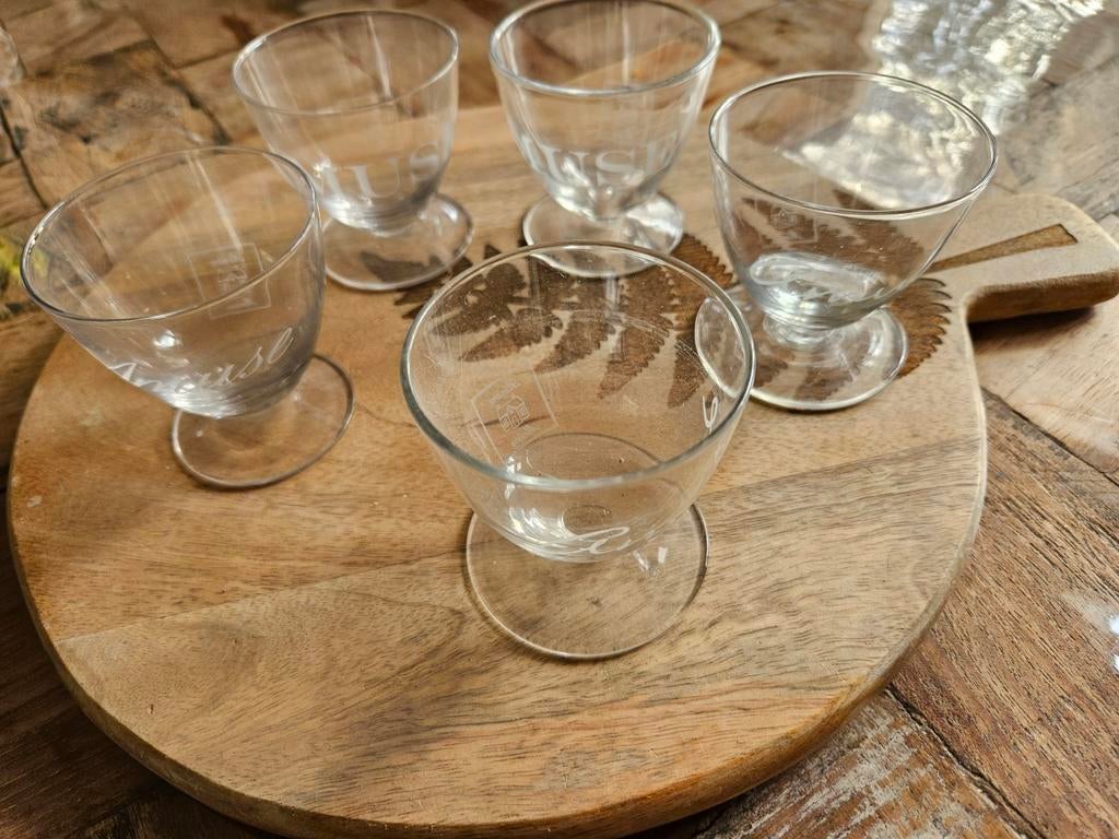 5 Riviera Maison amuse glaasjes, Huis en Inrichting, Keuken | Servies, Ophalen, Glas of Glazen, Gebruikt, Glas