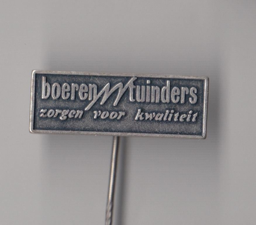 Boeren Tuinders zorgen voor kwaliteit speldje, Gebruikt, Niet vindbaar, Niet vindbaar, Speldje of Pin