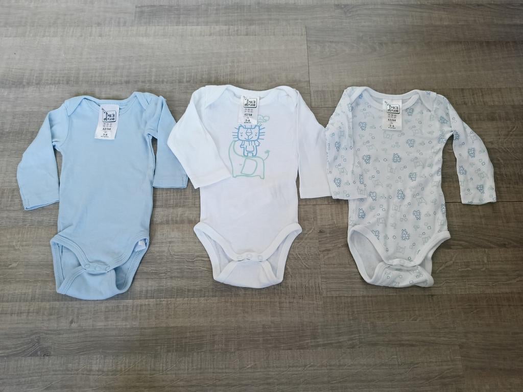 3 Poco Piano Rompers Maat 62/68, Kinderen en Baby's, Nacht- of Onderkleding, Ophalen of Verzenden, Zo goed als nieuw, Poco Piano