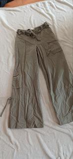 Mooie groene broek met wijde pijp en aansnoerkoortje bij de, Maat 38/40 (M), Clarisse, Ophalen of Verzenden, Zo goed als nieuw