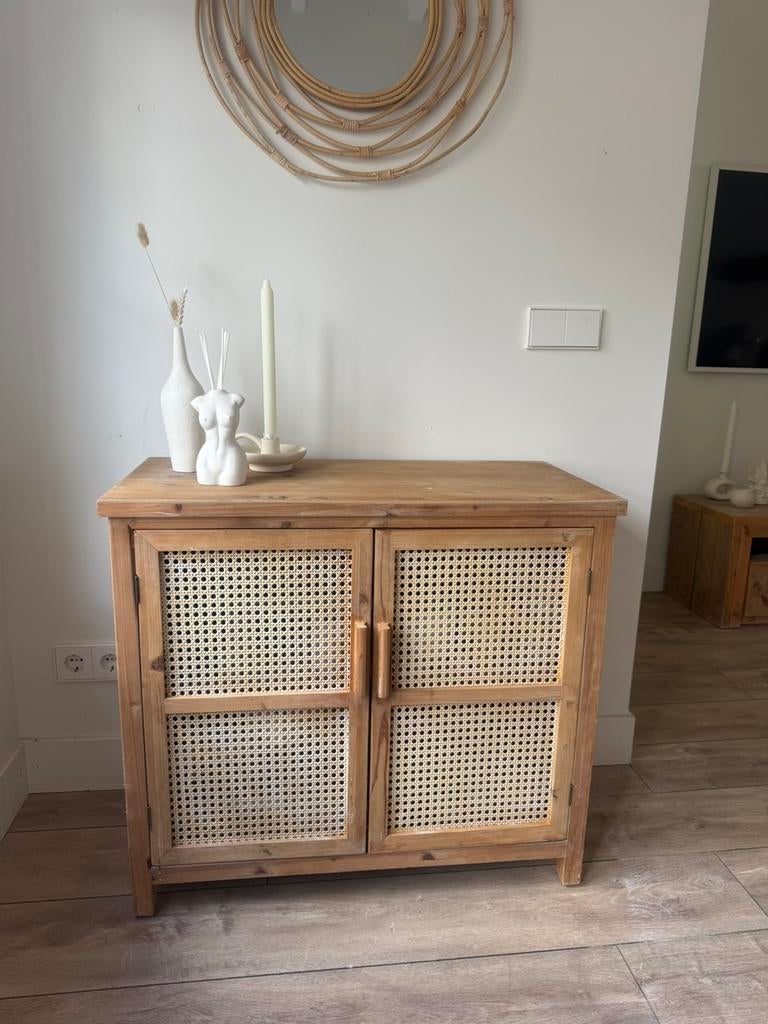 Rotan webbing dressoir xenos, Ophalen of Verzenden, Zo goed als nieuw, 25 tot 50 cm, 150 tot 200 cm