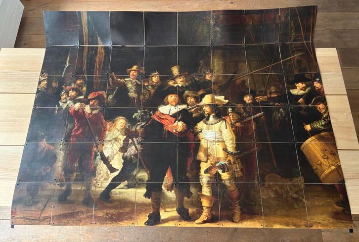 IXXI Nachtwacht - Rembrandt van Rijn 160 x 120 cm, Huis en Inrichting, Woonaccessoires | Schilderijen, Tekeningen en Foto's, Zo goed als nieuw