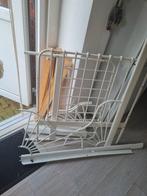 IKEA MINNEN Meegroeibed Uitschuifbed Peuterbed Wit, Ophalen, Gebruikt, 70 tot 85 cm, Lattenbodem