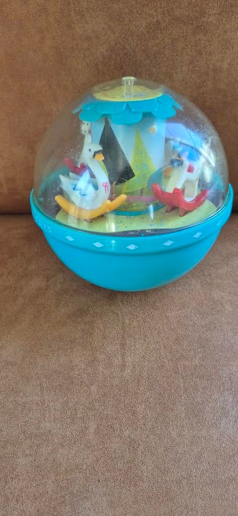 Vintage Fisher-Price Muziekbal met Zwaan en Paardje, Kinderen en Baby's, Speelgoed | Fisher-Price, Ophalen, Gebruikt, Overige typen
