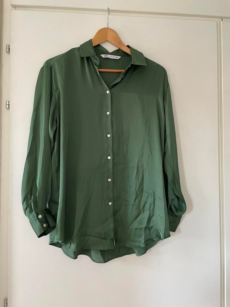 Zara Blouse - Groen, Kleding | Dames, Blouses en Tunieken, Ophalen of Verzenden, Zo goed als nieuw, Maat 36 (S), Groen
