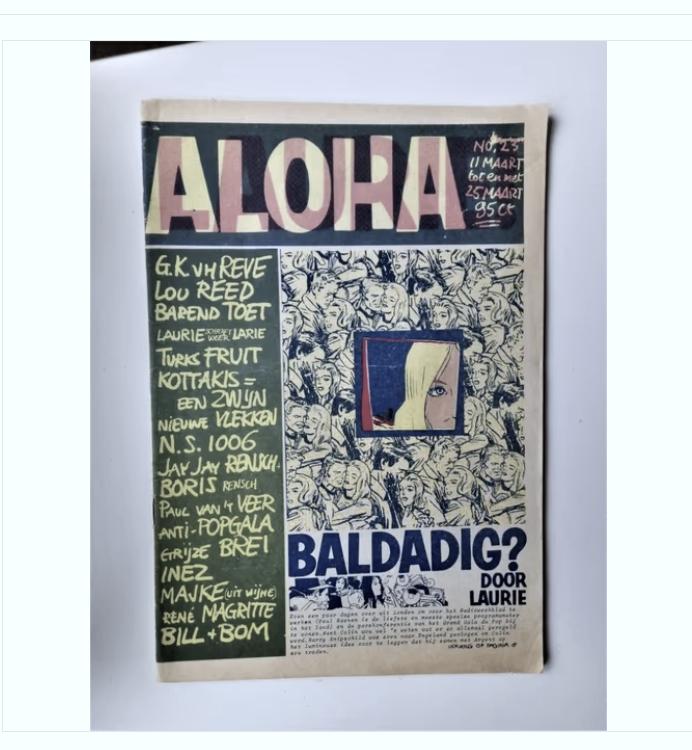 aloha nr.23 uit 1973/Bob van den born, Ophalen of Verzenden, Gelezen, Muziek, Film of Tv