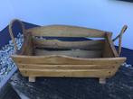 Landelijke krantenbak met touwhengsels, Ophalen of Verzenden, Zo goed als nieuw