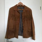 BOZ suède jas met franjes bruin Maat 42, Verzenden, Zo goed als nieuw, Maat 42/44 (L), Bruin