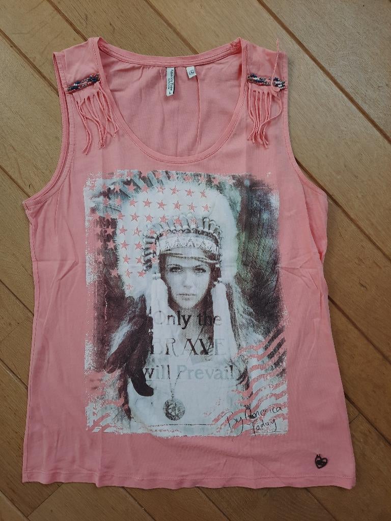 America Today top roze Indiaan maat L - zgan -, Ophalen of Verzenden, Zo goed als nieuw, Roze, Zonder mouw