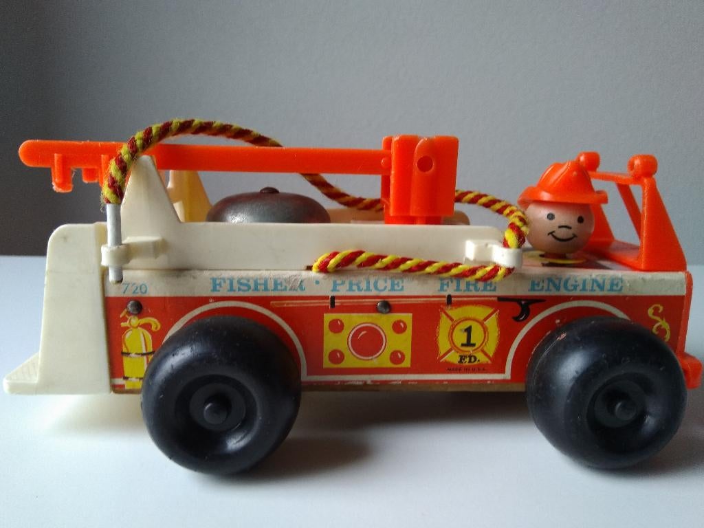 vintage Fisher Price ladderwagen met bestuurder, Kinderen en Baby's, Speelgoed | Fisher-Price, Ophalen of Verzenden, Gebruikt