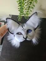 Therian masker witte kat, Hobby en Vrije tijd, Kostuums, Theaterbenodigdheden en LARP, Ophalen of Verzenden, Nieuw