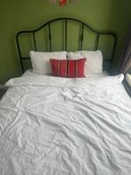 IKEA SAGSTUA bedframe 160x200 met lattenbodem, Ophalen, Gebruikt, Zwart, Tweepersoons